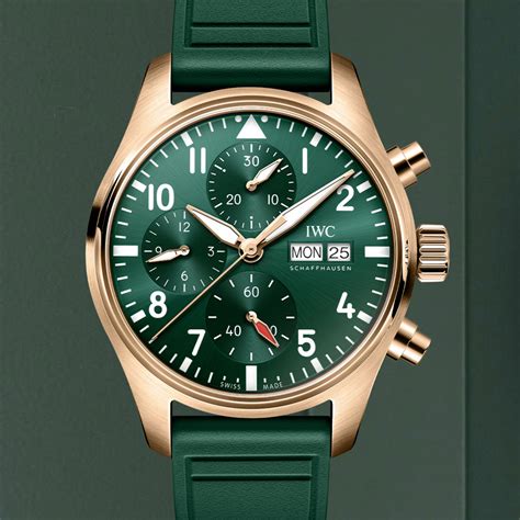 iwc pilot green 41|iwc pilot chronograph 41mm green.